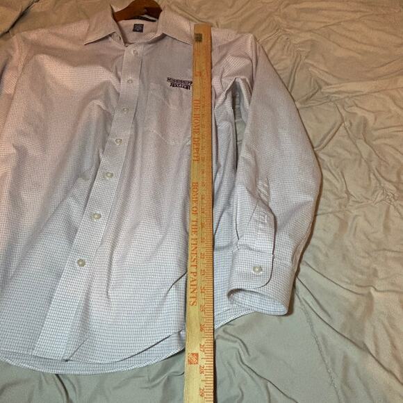 Devon & Jones Mens Size M Mississippi State Button Down Cotton Blend Checked - Picture 5 of 8